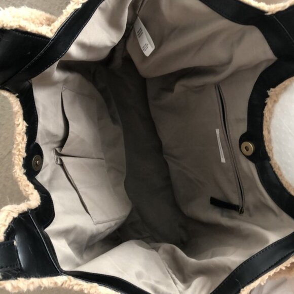 ANTHROPOLOGIE Sherpa Slouchy Tote - Picture 3 of 10